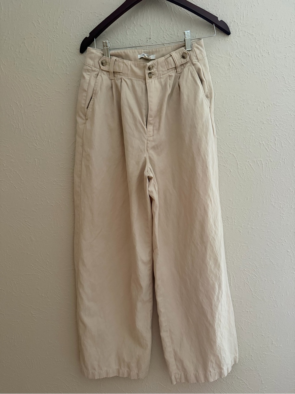 Madewell Harlow Wide-Leg Pants Size 2 – Linen/Cotton Blend Sailor Waist